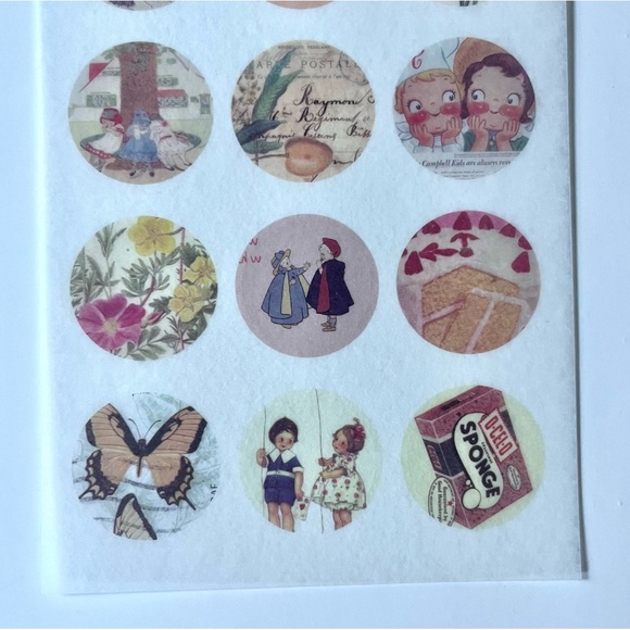 🏷️various retro, vintage, antique, floral, cottagecore PET stickersheet - Picture 6 of 13
